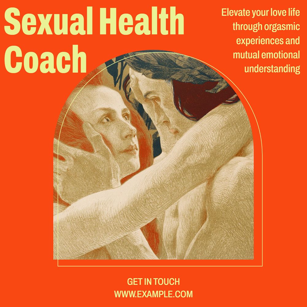 Sexual health coach Instagram post template, editable social media ad