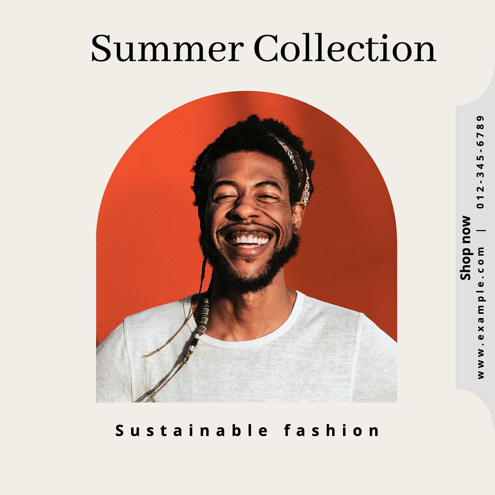 Summer collection Instagram post template, editable social media ad