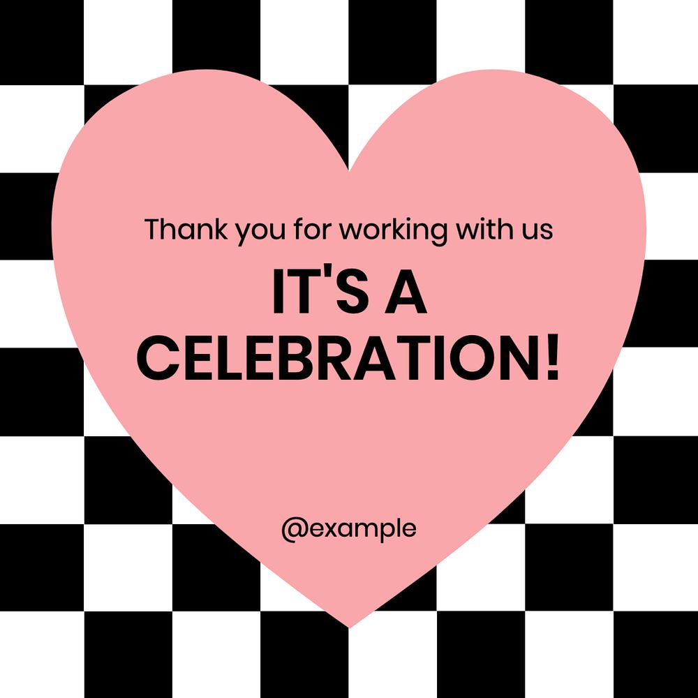 It's a celebration, editable template for social media post