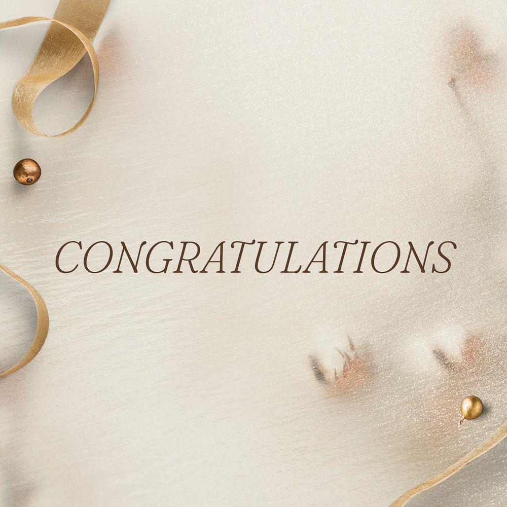 Congratulations Instagram post template, editable text