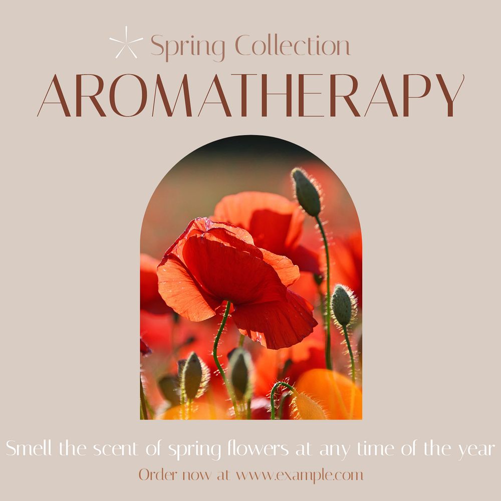 Aromatherapy shop Instagram post template, editable social media design