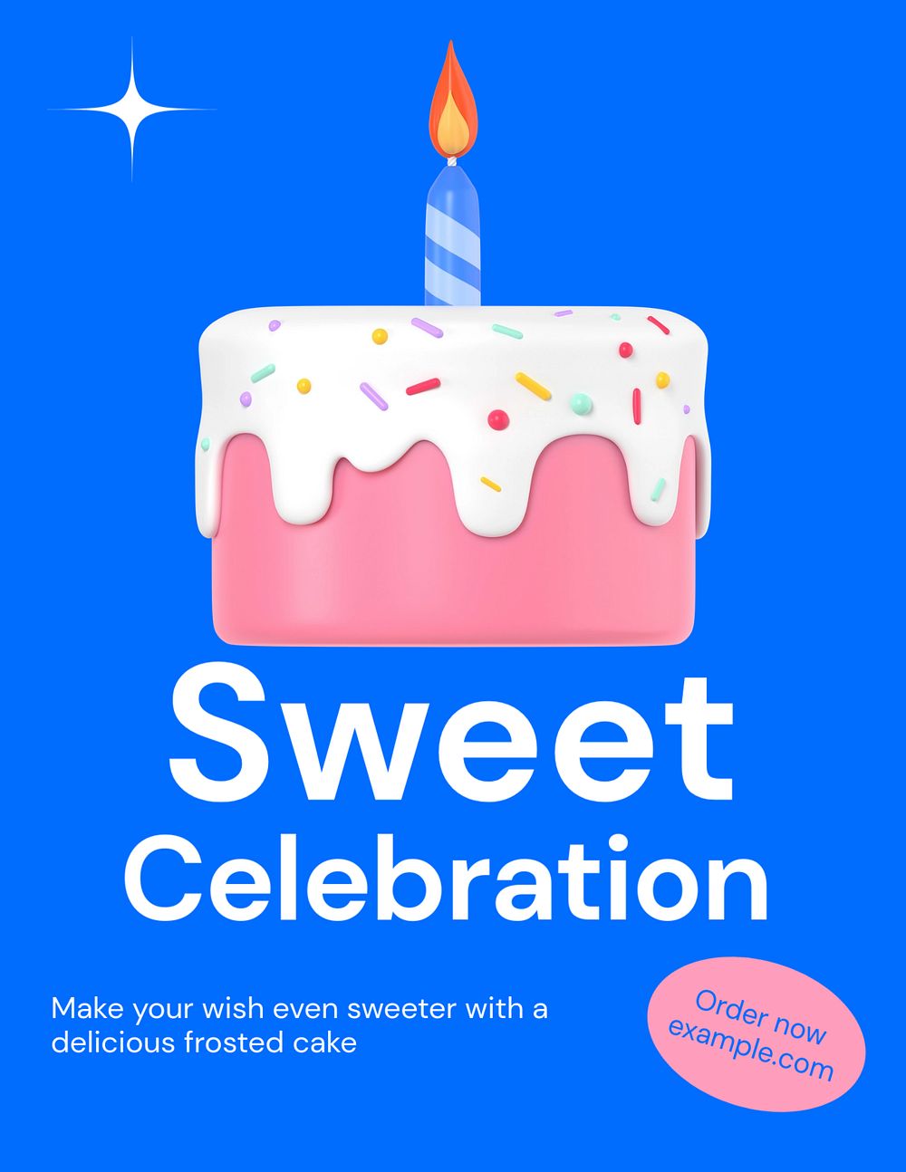 Couple baking, editable flyer template for branding