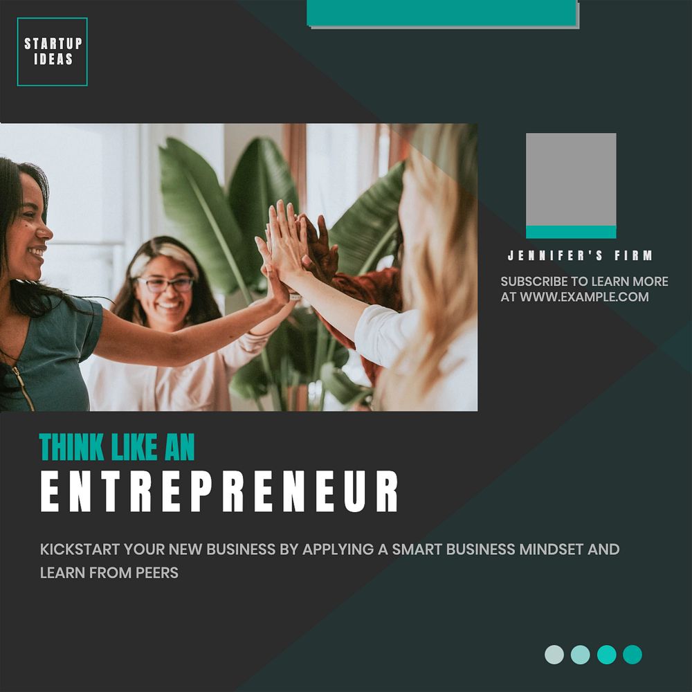 Entrepreneur Instagram post template, editable social media design