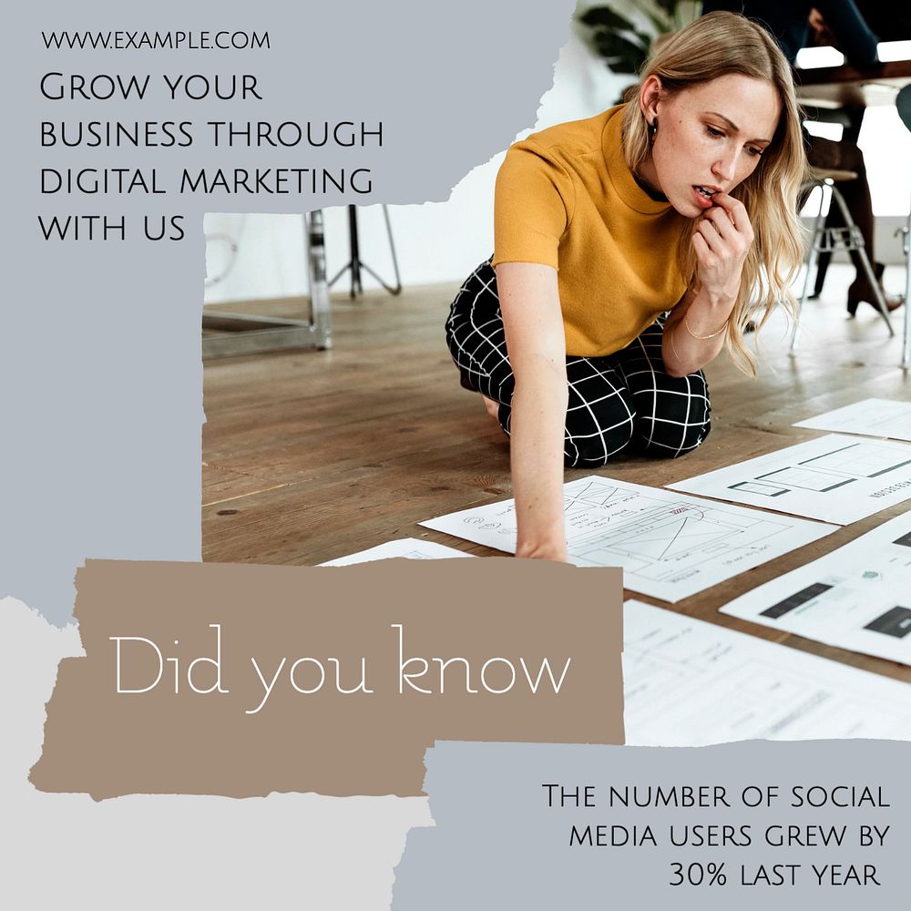 Did you know Instagram post template, editable social media design