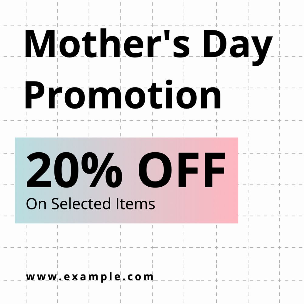 Mother's day promotion, editable template for social media post