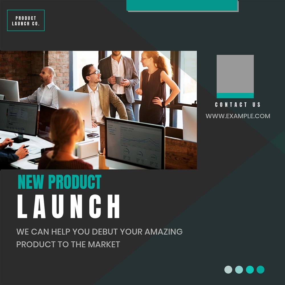 Product launch Instagram post template, editable social media design