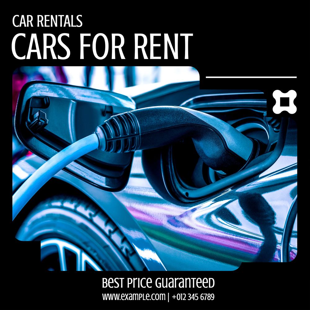 Cars for rent social media post template