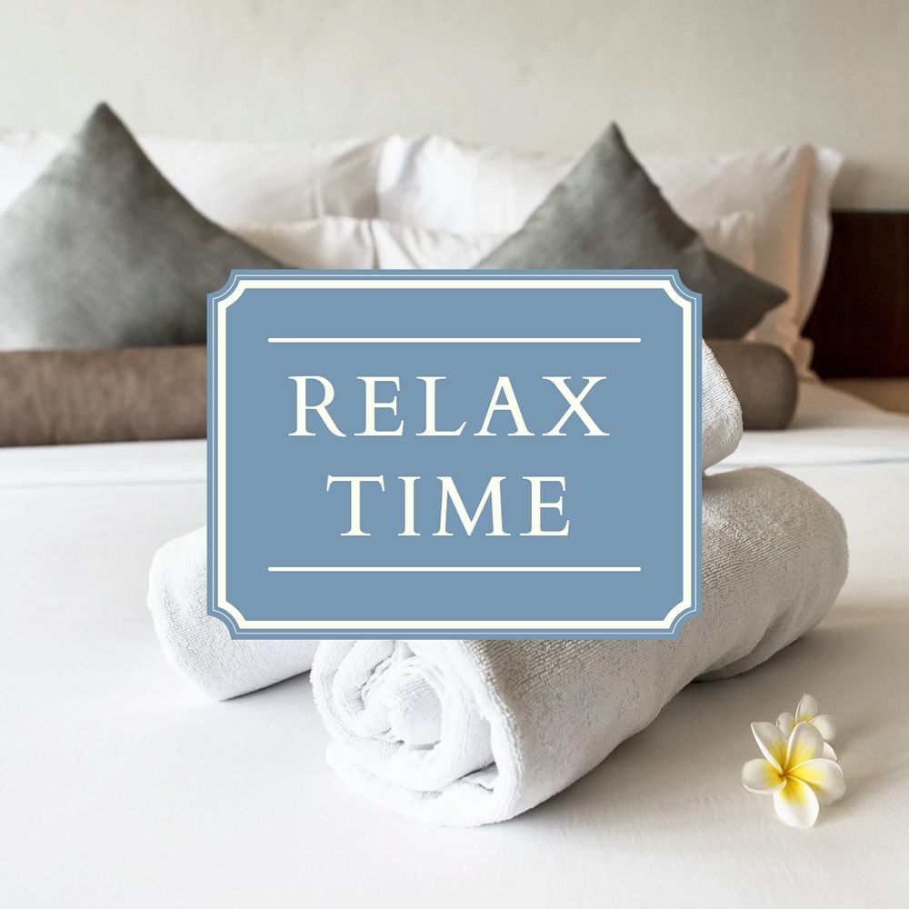 Relax time Instagram post template, editable text