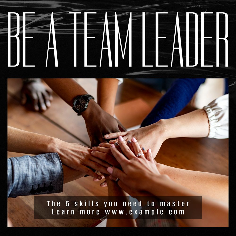 Team leader Instagram post template, editable design