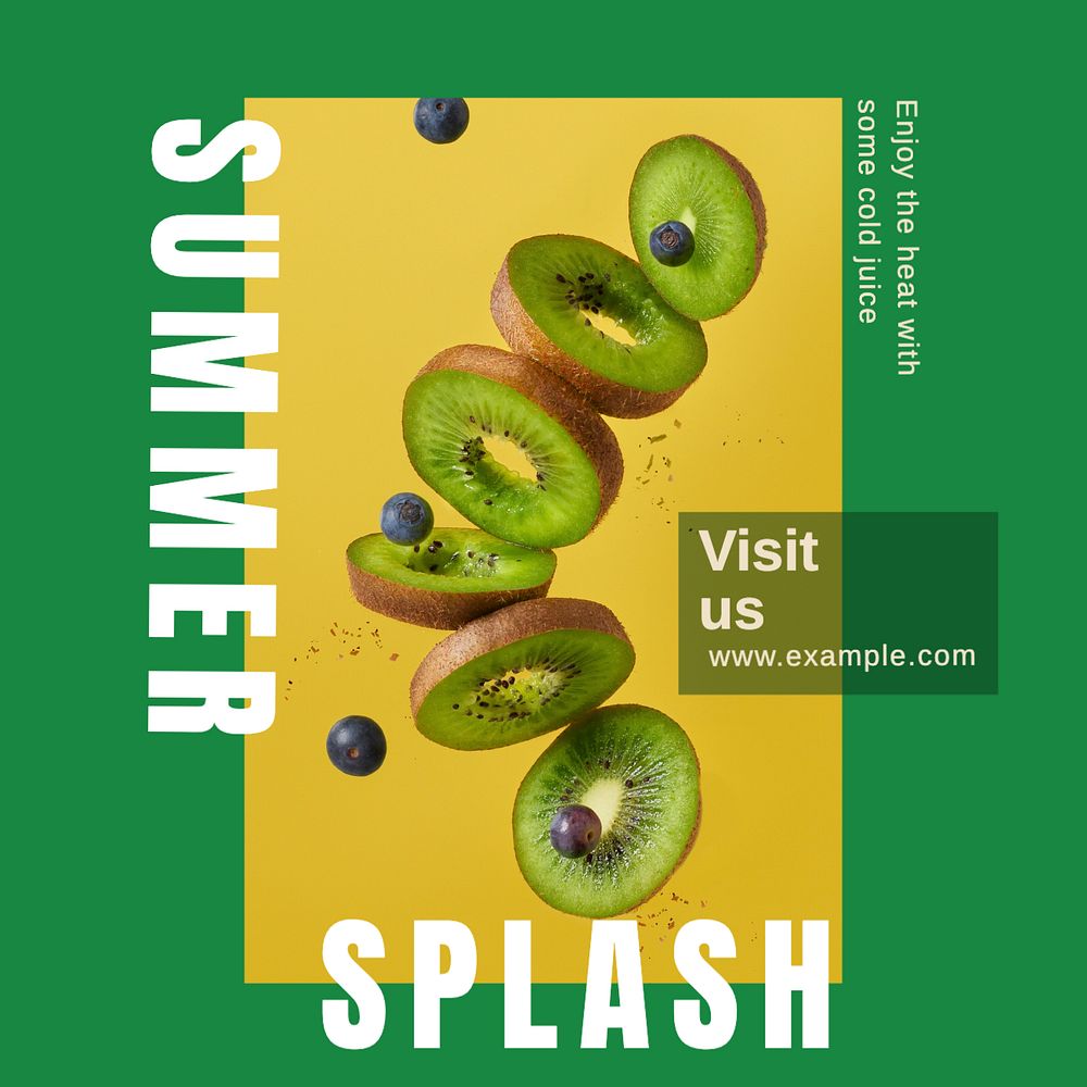 Summer splash template for social media post