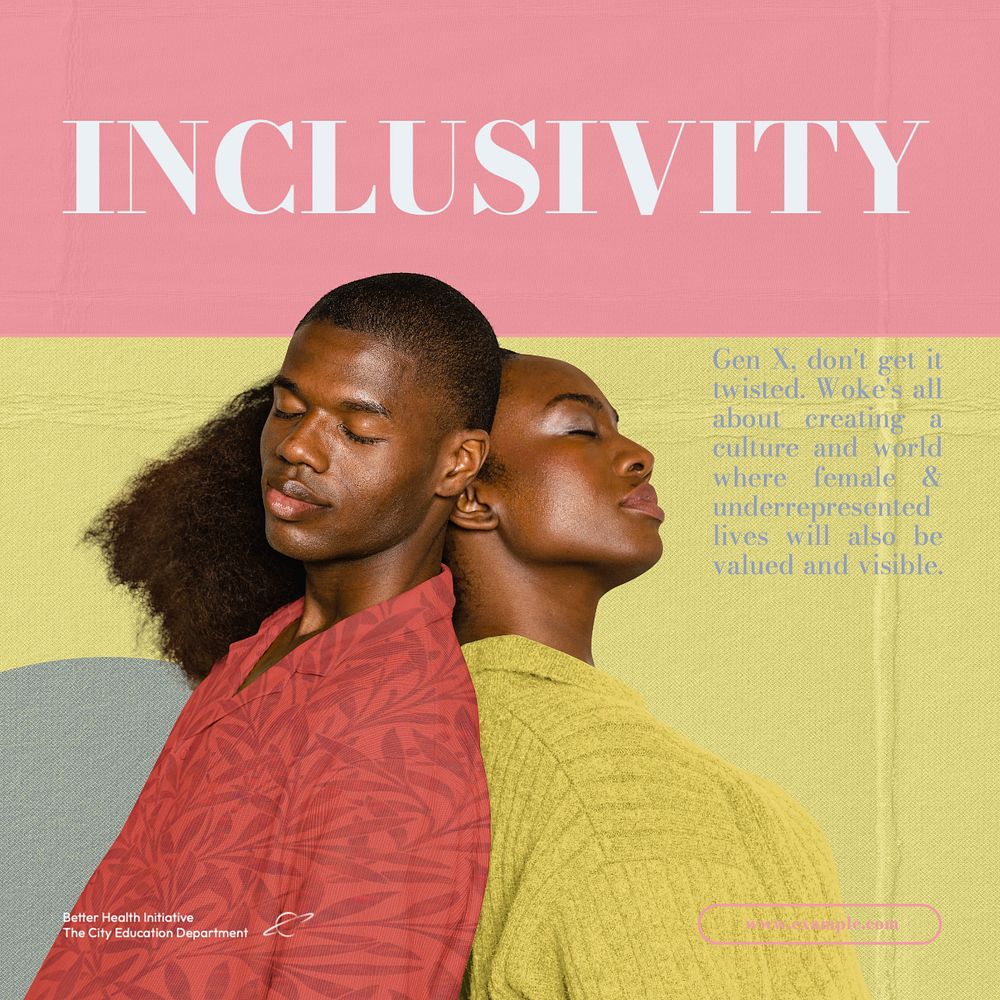 Inclusivity Facebook post template, editable design