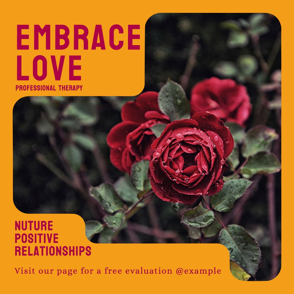 Embrace love Instagram post template, editable text