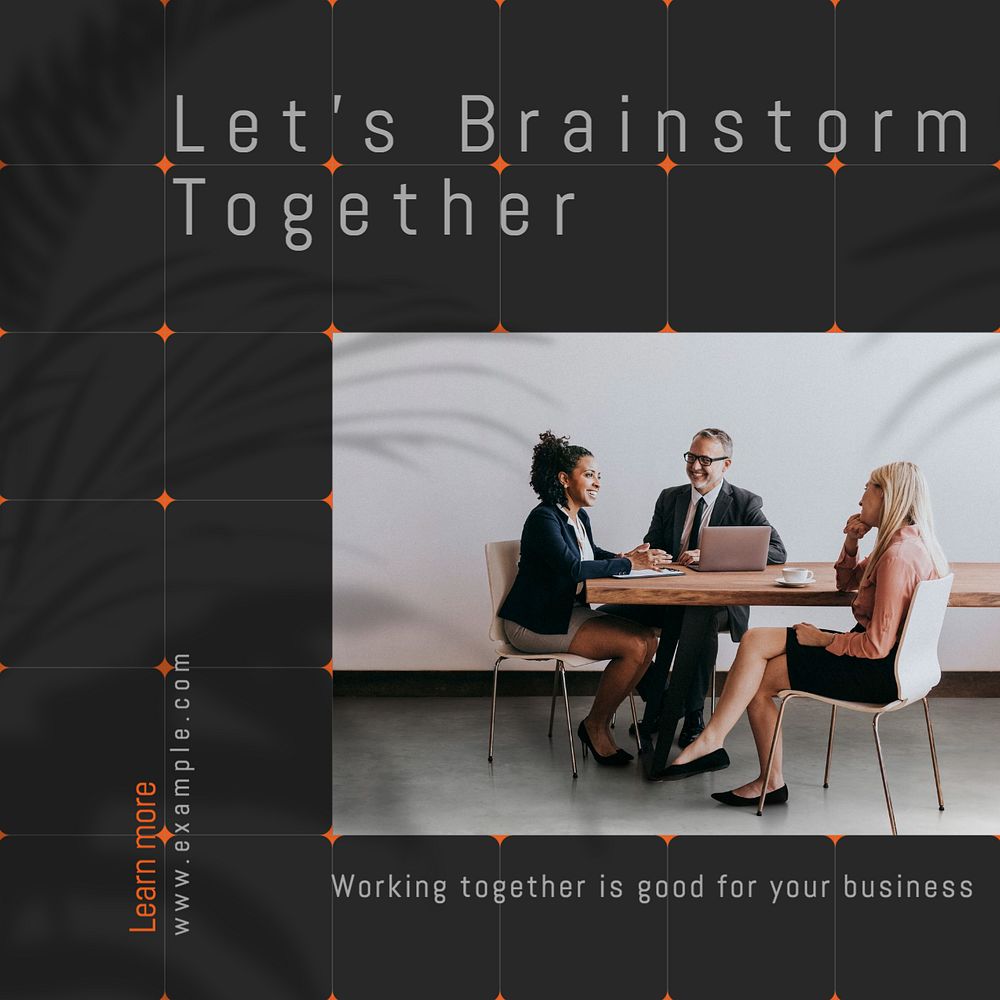 Brainstorm Facebook post template, editable design Instagram post template, editable text