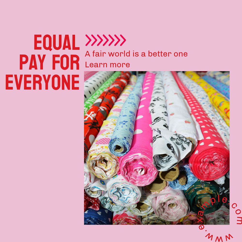 Equal pay Instagram post template, editable design