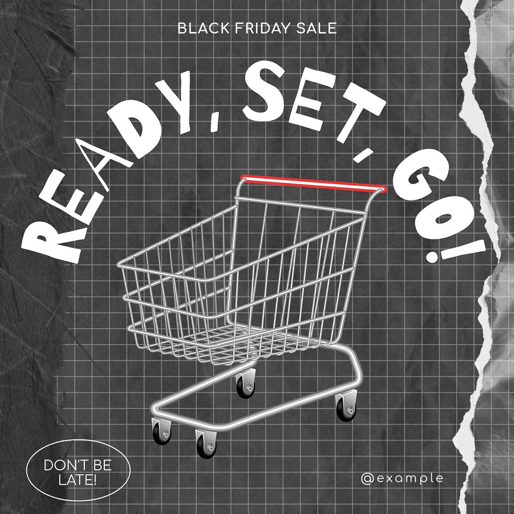 Black Friday Instagram post template, editable text