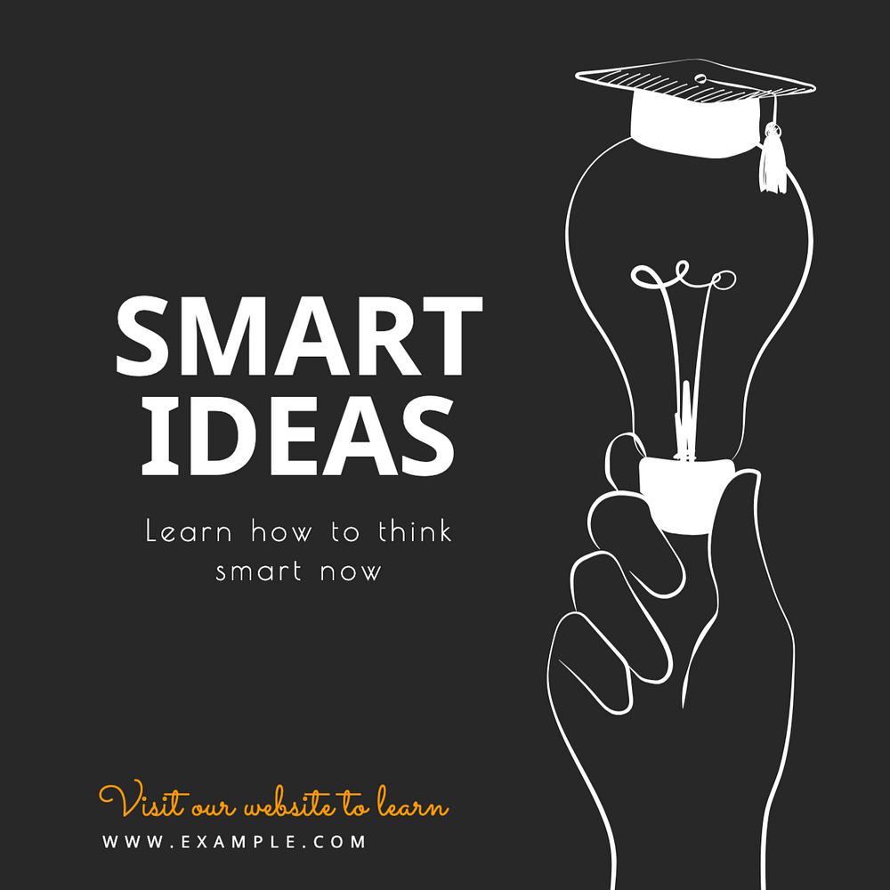 Smart ideas Instagram post template, editable text