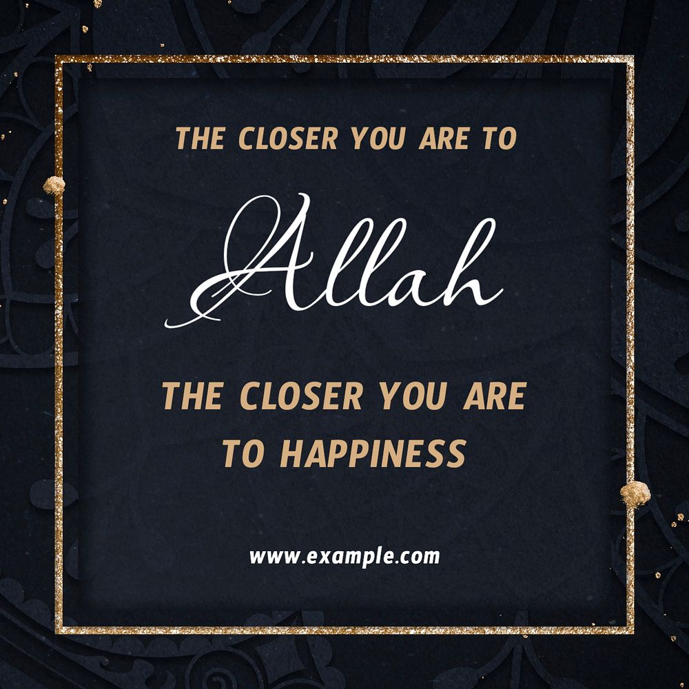 Muslim quote Instagram post template, editable text