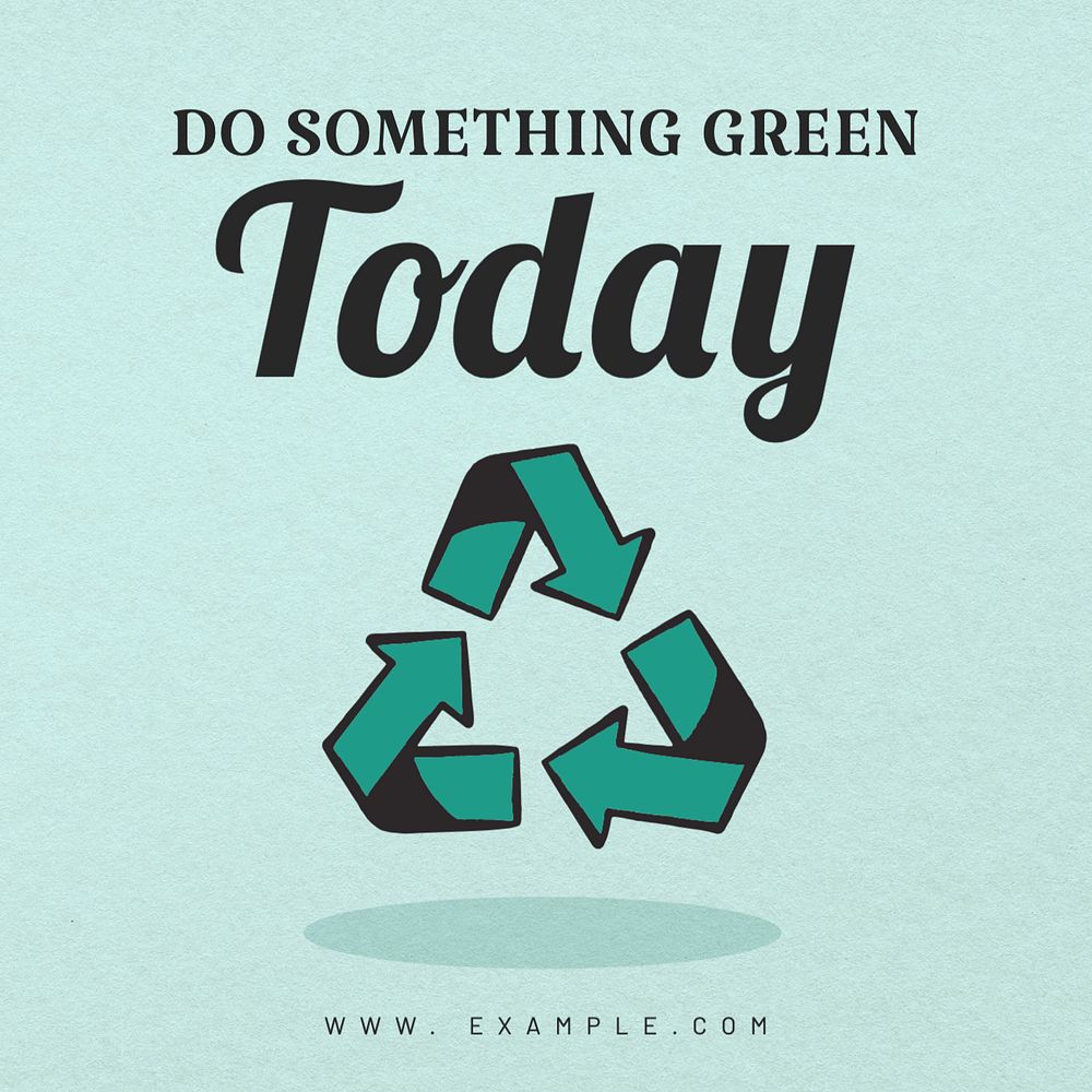 Do something green Instagram post template, editable text