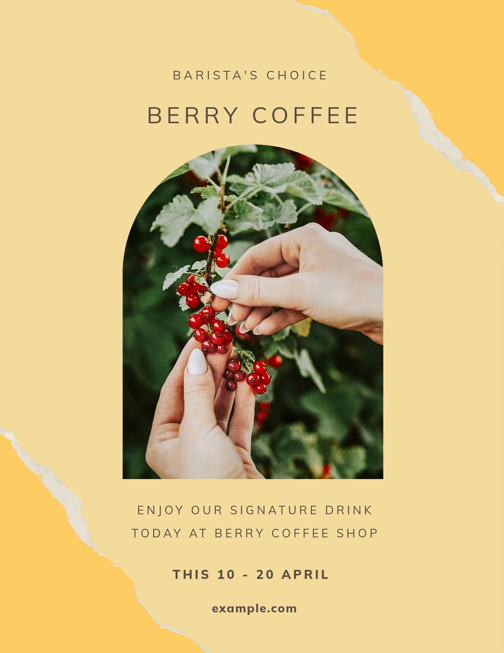 Editable flyer template for coffee shop special event