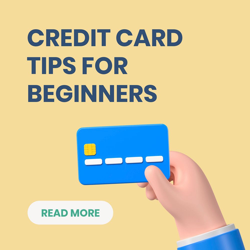 Credit card Instagram ad template, 3D editable design