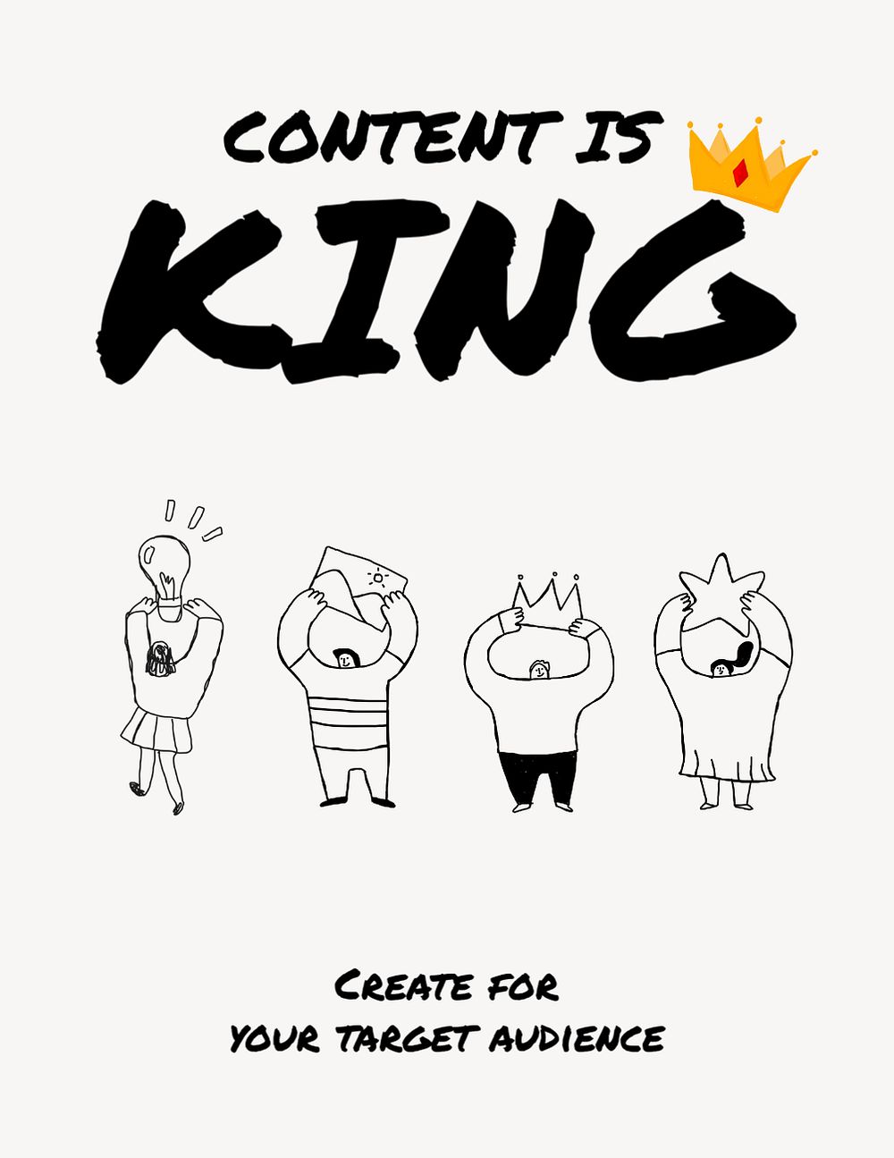 Content is king flyer template, editable design