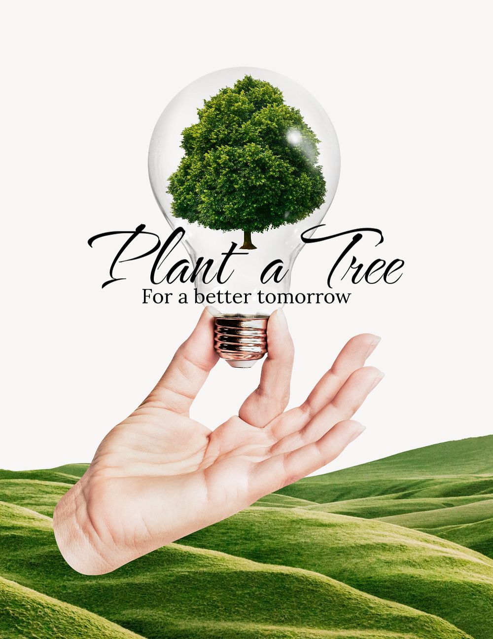 Plant a tree flyer template, editable design