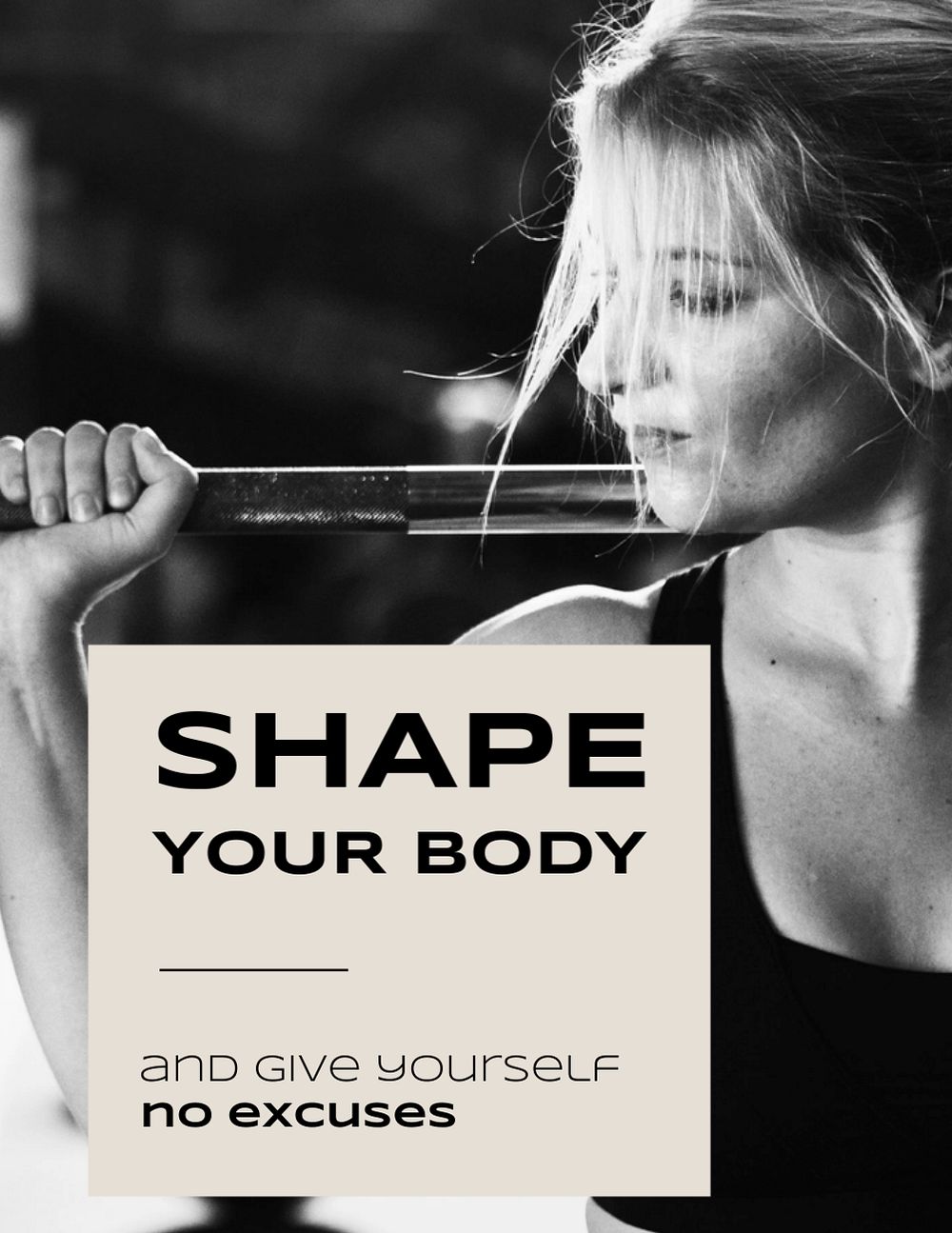 Shape your body flyer template, fitness aesthetic