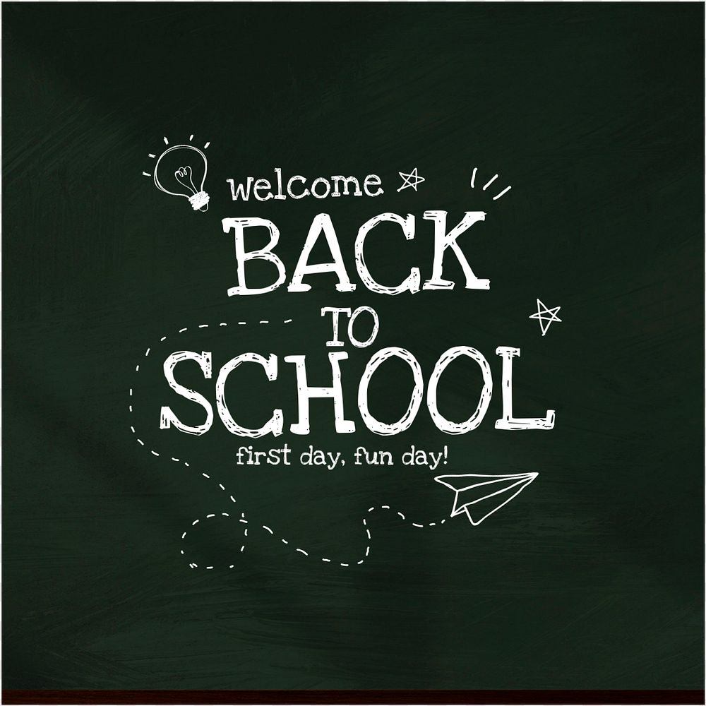 Cute education Instagram post template, back to school