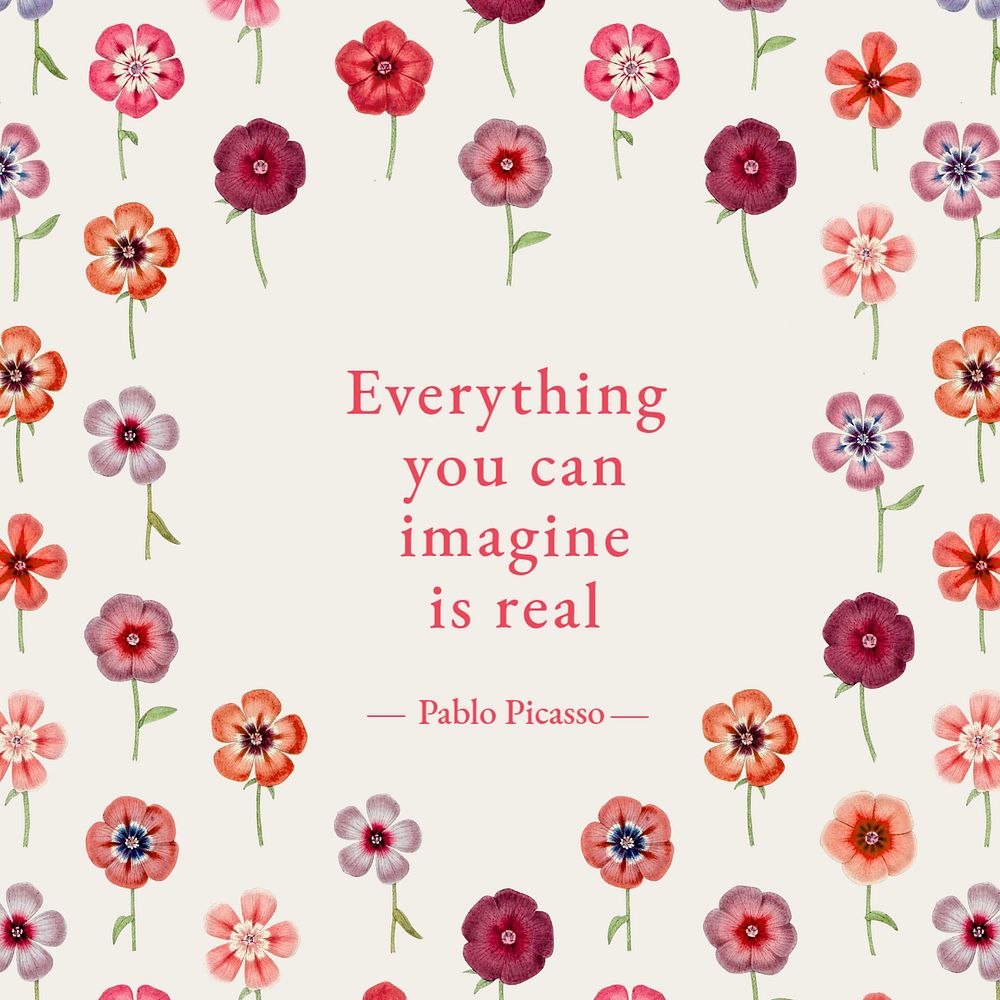 Picasso quote Facebook post template, editable design