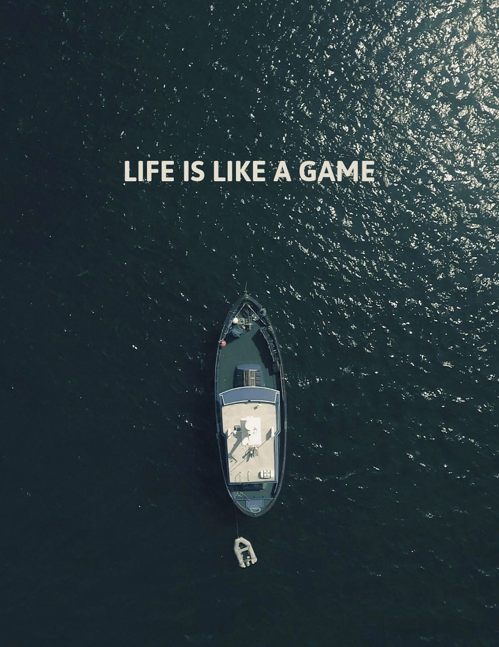 Ocean aesthetic flyer template, life is like a game