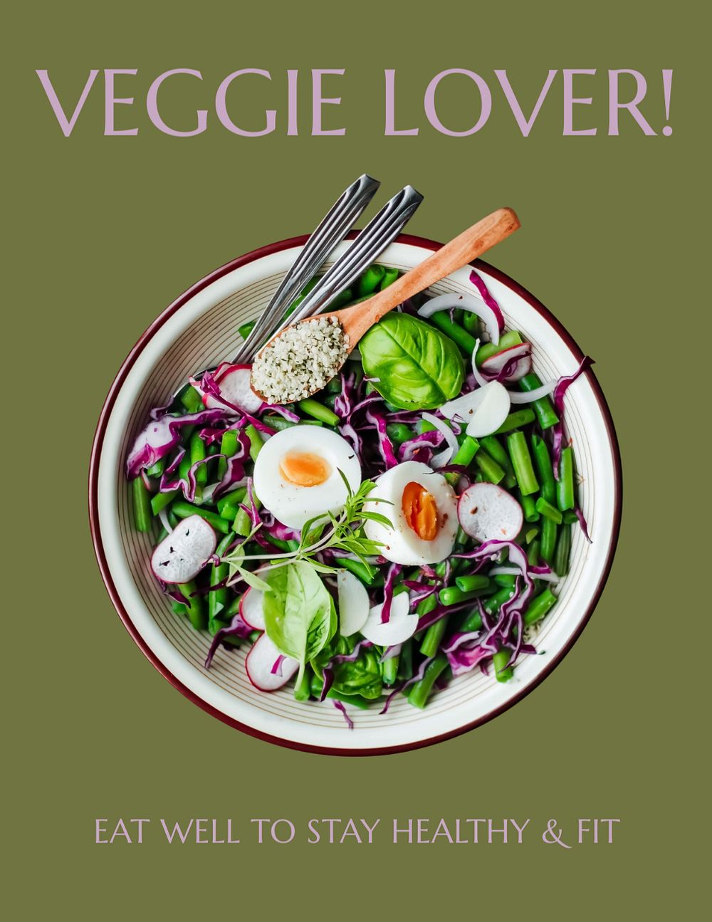 Healthy lunch flyer template, editable design