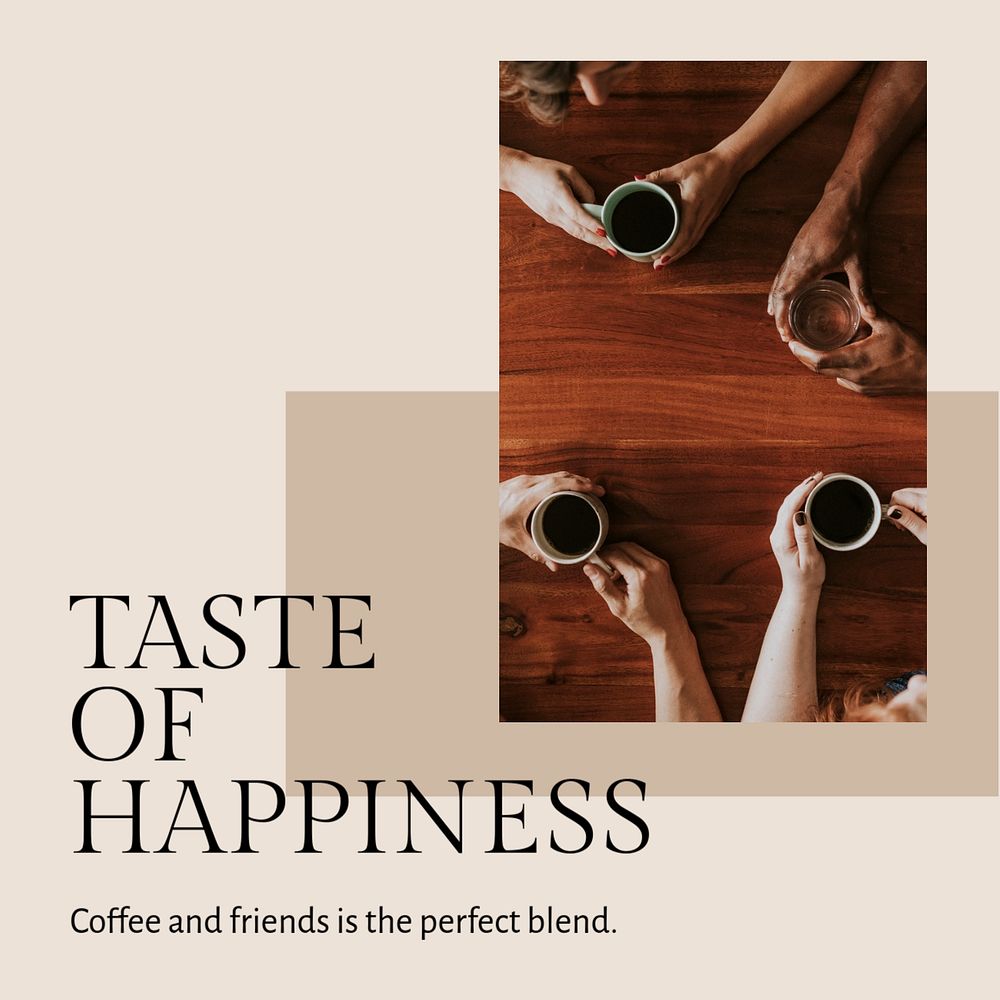 Cafe editable Instagram post template