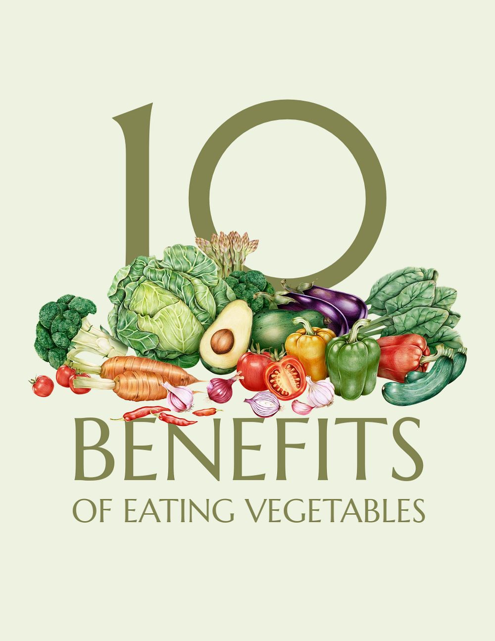 Benefits of vegetables flyer template, editable design