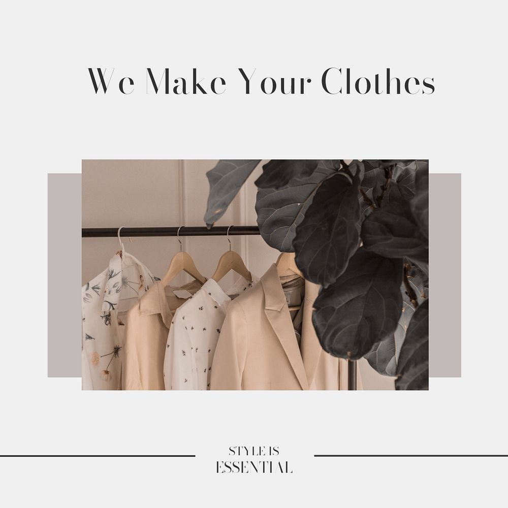 Minimal fashion Instagram post template, women's apparel