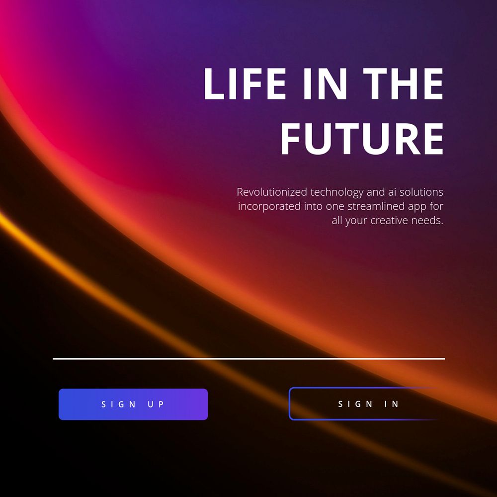 Futuristic aesthetic Instagram post template