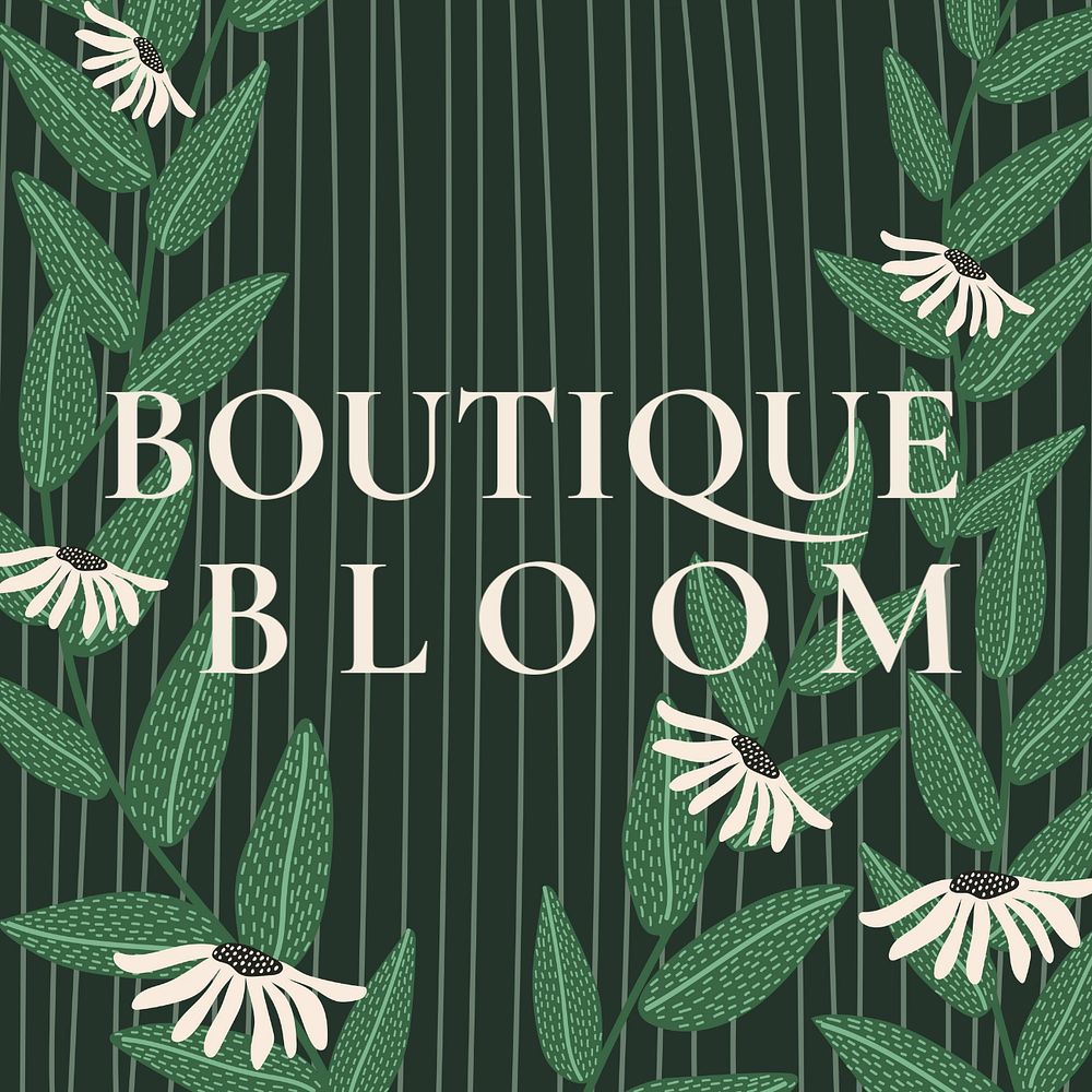 Flower arrangement workshop template, instagram ads, minimal illustration