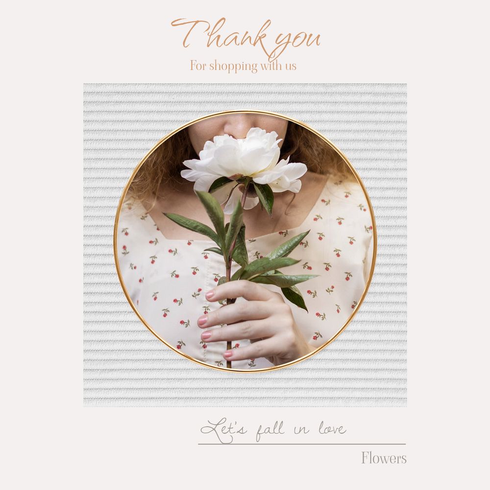 Spring flower Instagram post template, business branding