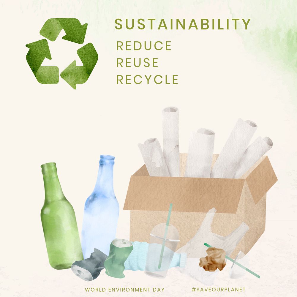 Sustainability Instagram post template