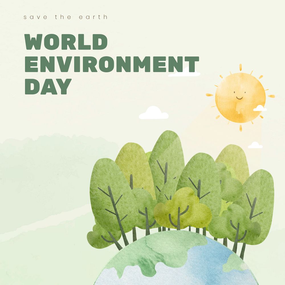 World environment day Facebook post template