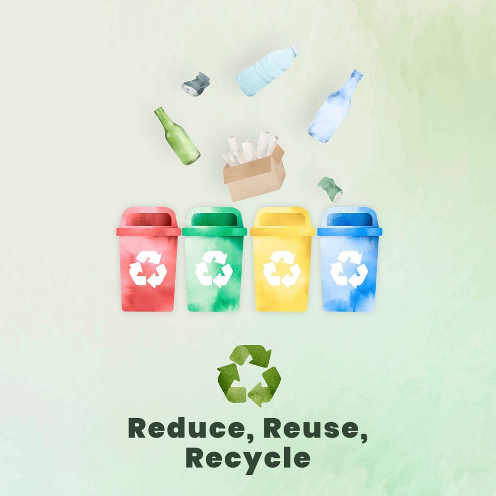 Reduce reuse recycle Facebook post template