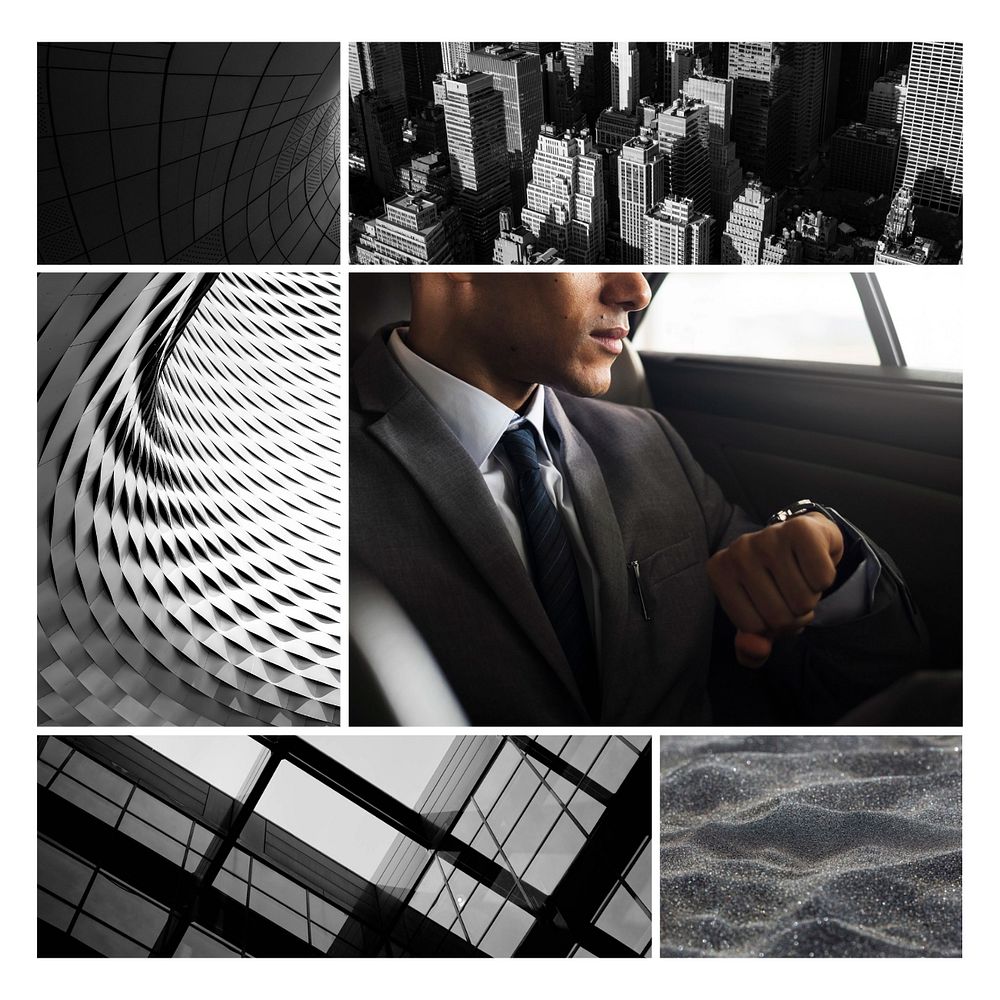 Business lifestyle aesthetic photo collage