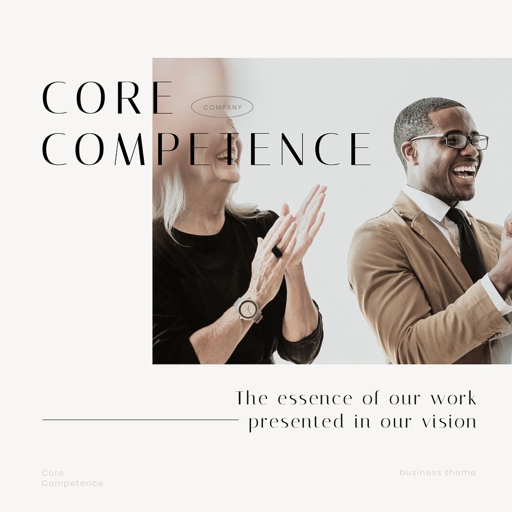 Business competency Instagram post template, modern design