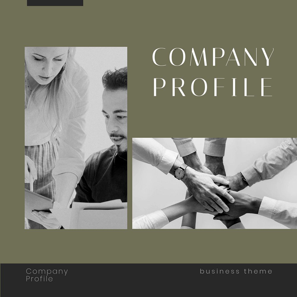Company profile Instagram post template, business branding