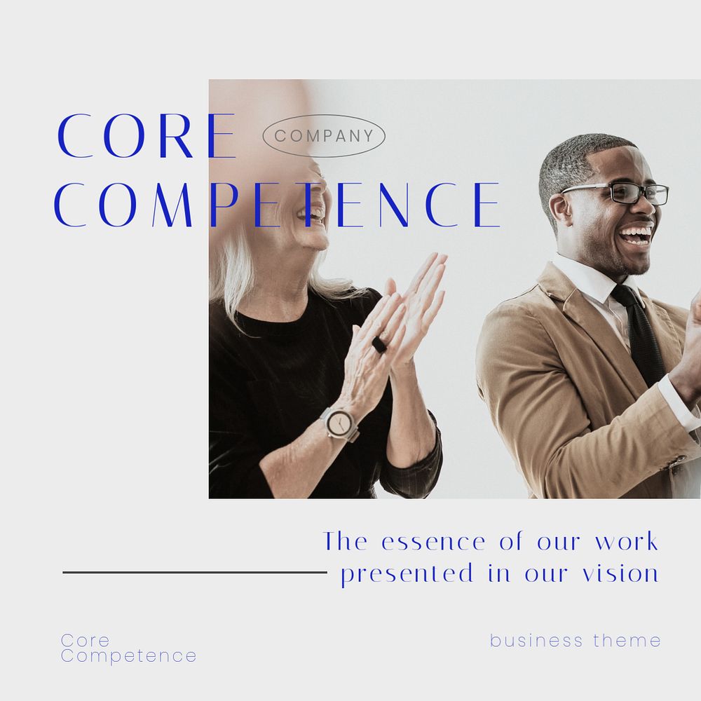 Business competency Instagram post template, modern design
