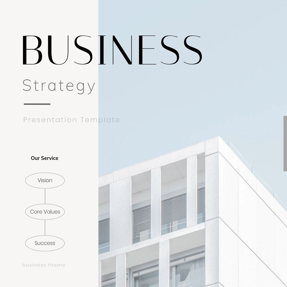 Business strategy Instagram post template, professional presentation