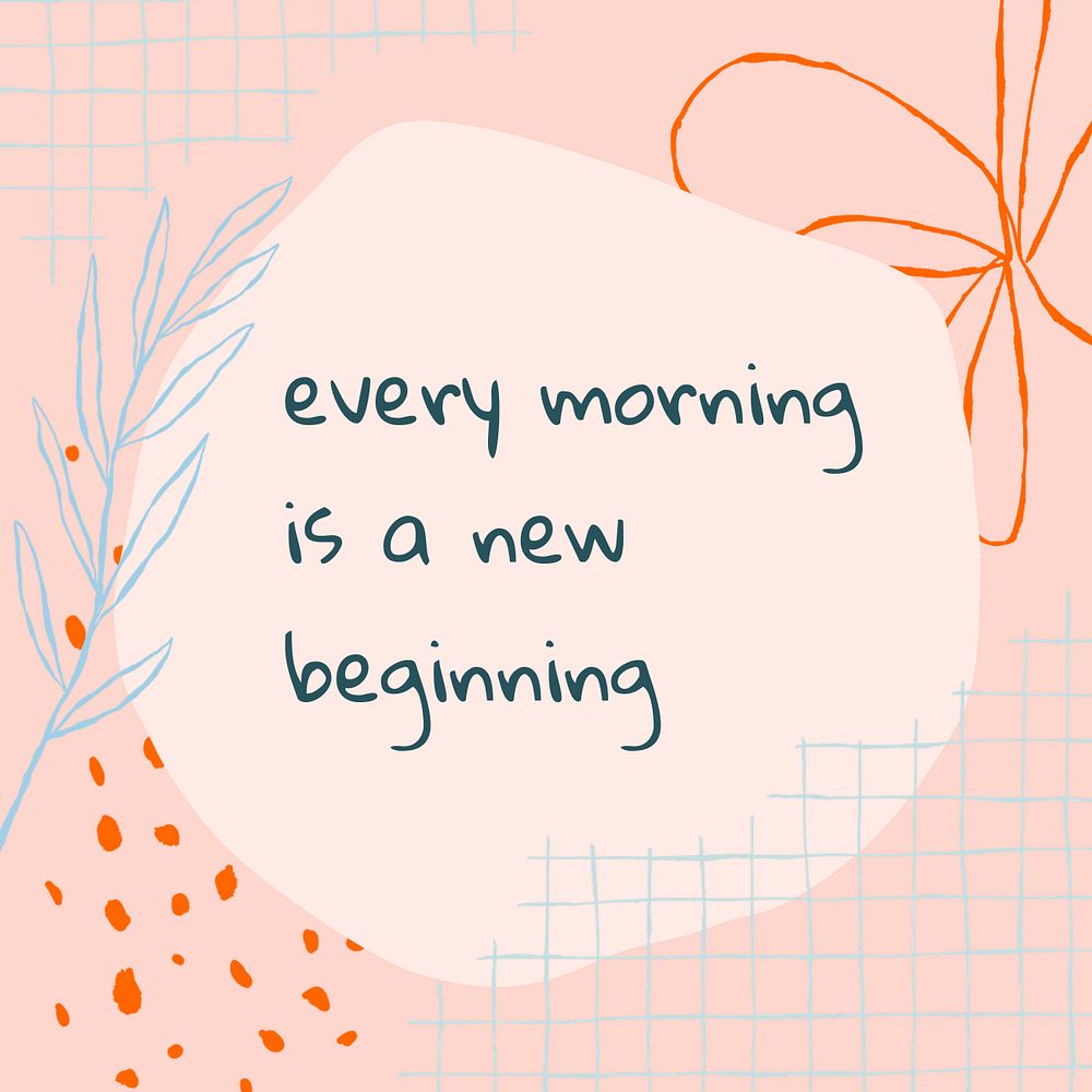 Encouraging quote Instagram post template, aesthetic design
