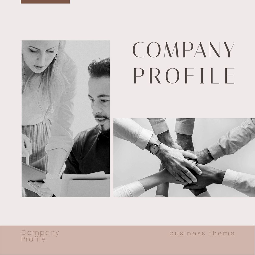 Company profile Instagram post template, business branding
