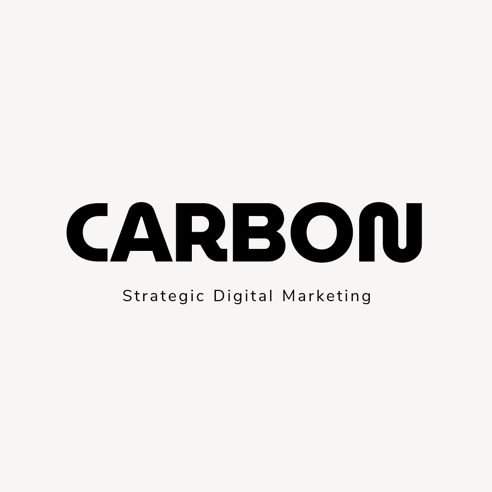 Carbon business logo template, professional corporate identity