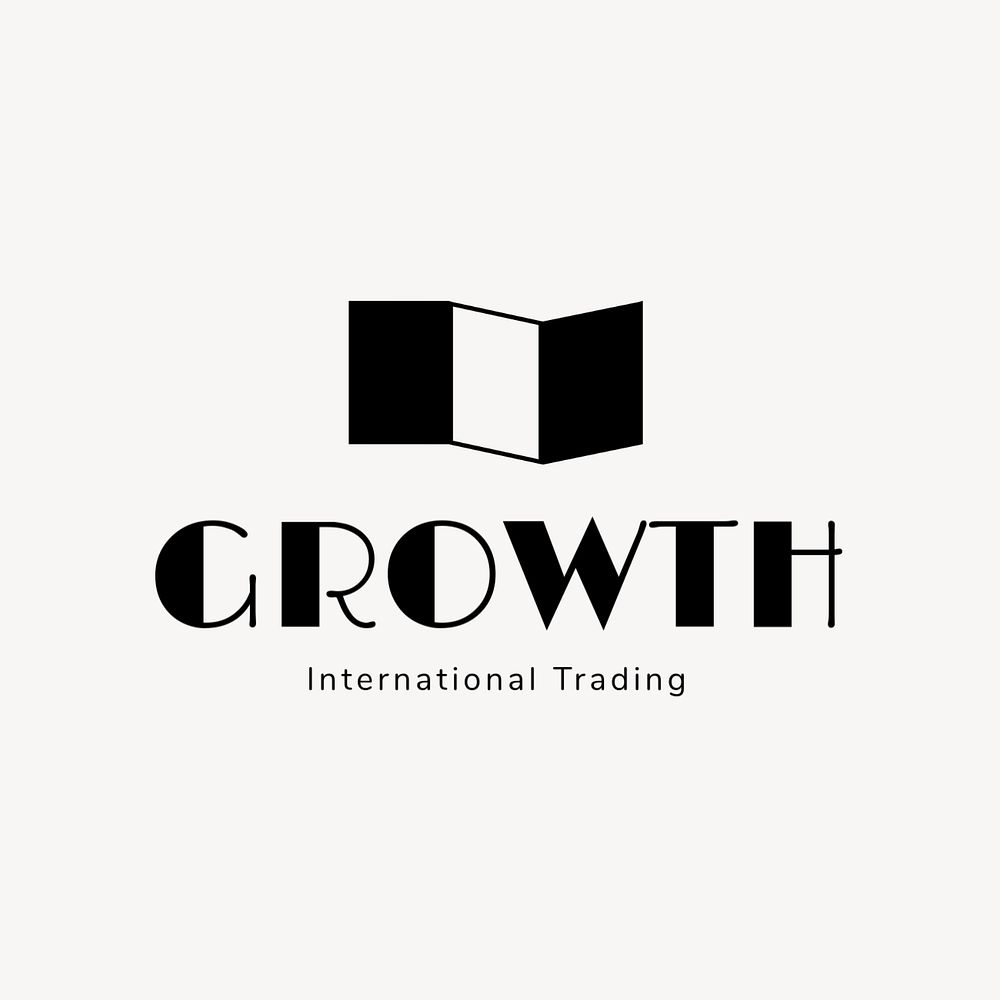 Trading business logo template, professional corporate identity
