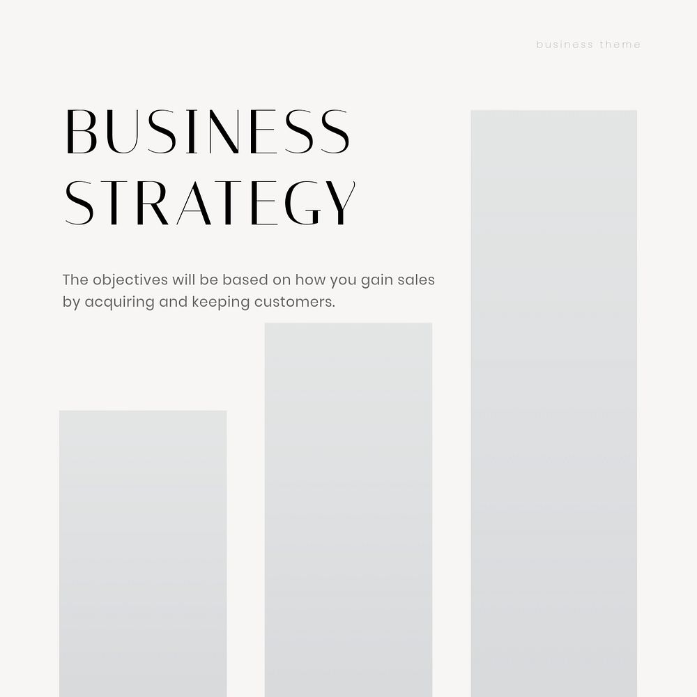 Business strategy Instagram post template, professional presentation